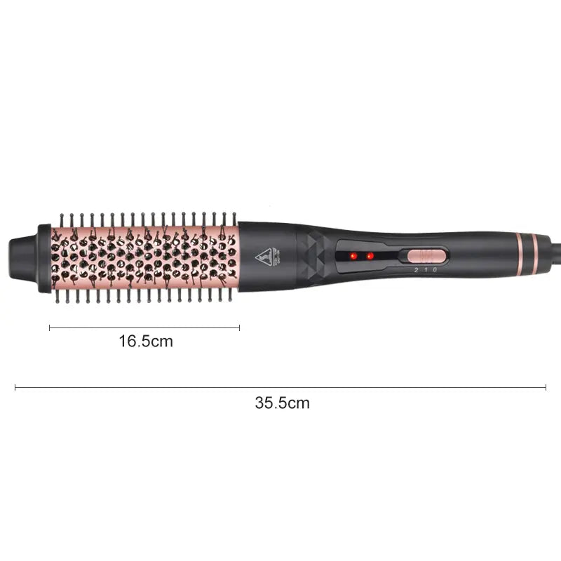 Cepillo Térmico De 1,5 Pulgadas Para El Look Blowout, Cepillo Redondo Con Calefacción De Cerámica Iónica Para Conseguir Rizos Naturales Y Suaves, Doble Calentador MCH Para Un Calentamiento Rápido, Peinado Fácil, Pantalla Digital Y Doble Voltaje